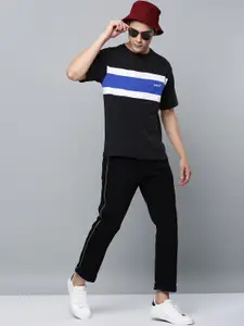 Levis Men Black & Blue Colourblocked T-shirt