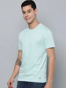 Levis Men Crystal Blue Round Neck Regular Sleeves Indigo Pure Cotton Applique T-shirt