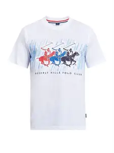 Beverly Hills Polo Club Men White Printed T-shirt