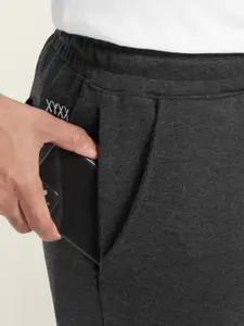 XYXX Men Charcoal & Teal Pack Of 3 Outdoor Sports Shorts with Antimicrobial Technology