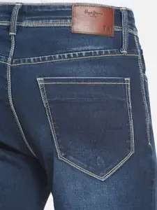 Pepe Jeans Men Blue Relaxed Fit Heavy Fade Stretchable Jeans