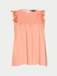 Vero Moda Coral Flutter Sleeve Top