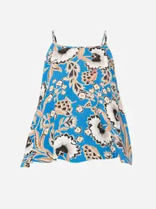 Vero Moda Blue Floral Print Top