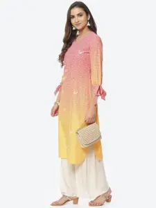 Rangriti Women Yellow Printed Kurta