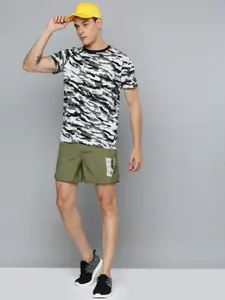 Puma Men Black & White Camouflage Printed Regular fit T-shirt