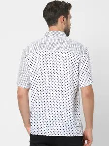 SELECTED Men White Printed Casual Shirt