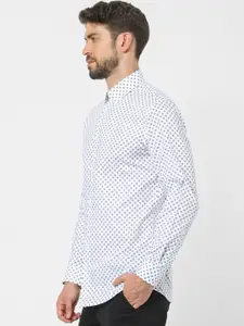 SELECTED Men White Printed Casual Shirt