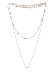 OOMPH Women Pack Of 2 Gold-Toned Multi Layered Delicated Necklace