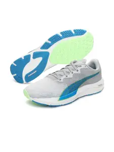 Puma Men Grey & Blue Velocity Nitro 2 Wildwash Running Shoes