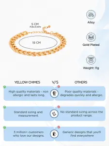 Yellow Chimes Women Set of 4 Combo Multilayer Stack Style Chain Bracelets