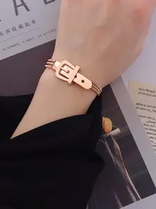 Yellow Chimes Women Rose Gold-Plated Link Bracelet