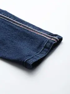 all about you Women Navy Blue Solid Mid Rise Skinny Fit Stretchable Jeans