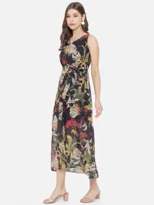 Slenor Multicoloured Floral Georgette Maxi Dress