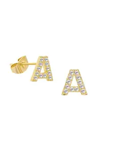 Yellow Chimes Gold-plated Quirky Studs Earrings