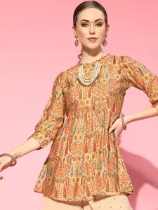 Libas Multicoloured Ethnic Motifs Printed Kurti