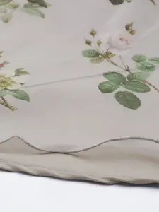 Ethnovog Grey  Pink Printed Made to Measure Fusion Lehenga  Blouse Attached Dupatta