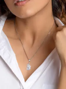 GIVA 925 Sterling Silver Shiva Pendant with Box Chain