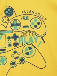 Allen Solly Junior Boys Yellow Sports Printed T-shirt