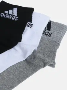 ADIDAS Men Pack Of 3 Ankle-Length Socks