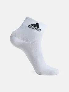 ADIDAS Men Pack Of 3 White Ankle Length-Socks