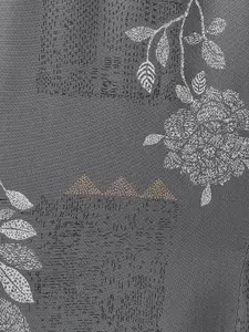 RANGMANCH BY PANTALOONS Women Charcoal Grey Floral Printed Kurta