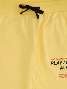 Pantaloons Junior Boys Yellow Solid Pure Cotton Joggers