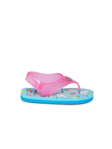 Pantaloons Junior Girls Pink & Blue Printed Slip-On