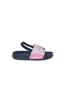 Pantaloons Junior Girls Navy Blue & Pink Printed Slip-On