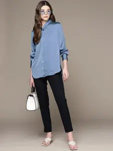 MANGO Women Blue Casual Shirt