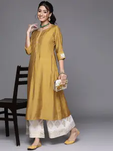Libas Striped Chanderi Silk Kurta