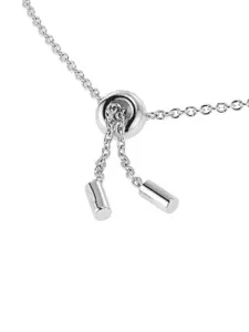 Fossil Women White & Sterling Silver Wraparound Bracelet