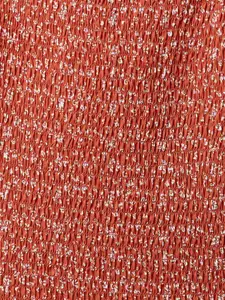 Honey by Pantaloons Women Rust Smoked Floral Printed Fit and Flare Dress