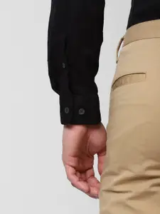 Van Heusen Sport Men Black Slim Fit Patch Casual Shirt