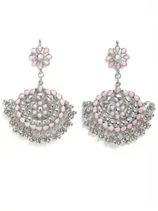 KARATCART Pink Classic Chandbalis Earrings