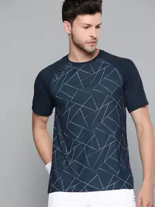 HRX By Hrithik Roshan Racketsport Men Moonlit Ocean Rapid-Dry Abstract Tshirts