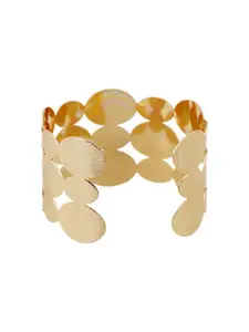 Yellow Chimes Women Gold-Toned Dots Design Cuff Bracelet