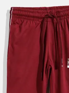Monte Carlo Boys Maroon Printed Detail Track Pants