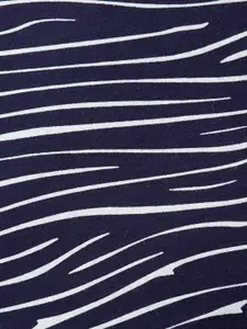 Dreamz by Pantaloons Women Navy Blue Printed Pure Cotton Lounge Shorts