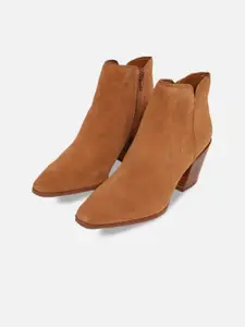 ALDO Women Brown Leather Flat Boots