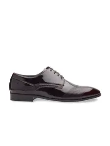 MICHAEL ANGELO Men Red Solid Oxfords