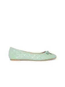 Forever Glam by Pantaloons Woman Green Ballerinas with Bows Flats