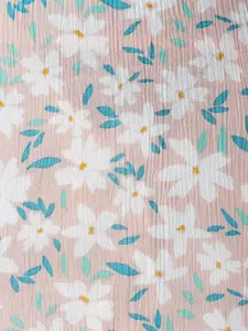 People Pink Floral Print Peplum Top