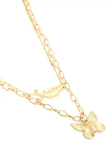 justpeachy Women Gold-Toned Layered Necklace