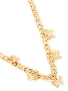 justpeachy Gold-Plated Butterfly Necklace
