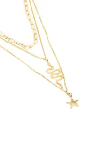 justpeachy Gold-Plated Layered Necklace