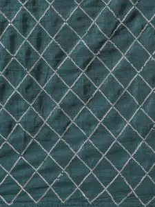 SERONA FABRICS Green Embellished Sequinned Silk Blend Saree