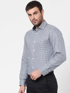 SELECTED Men Blue Slim Fit Checked Cotton Casual Shirt
