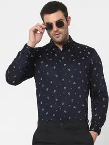 SELECTED Men Blue Slim Fit Printed Casual Shirt
