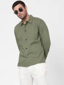 SELECTED Men Green Casual Shirt