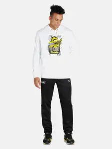 PUMA Motorsport Men White Printed Hooded Porsche Legacy Regular Fit Sweatshirt